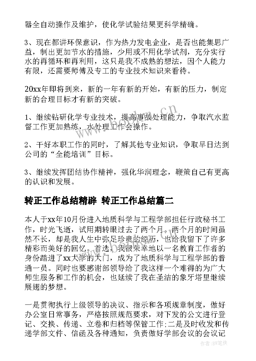 最新转正工作总结精辟 转正工作总结(优质5篇)