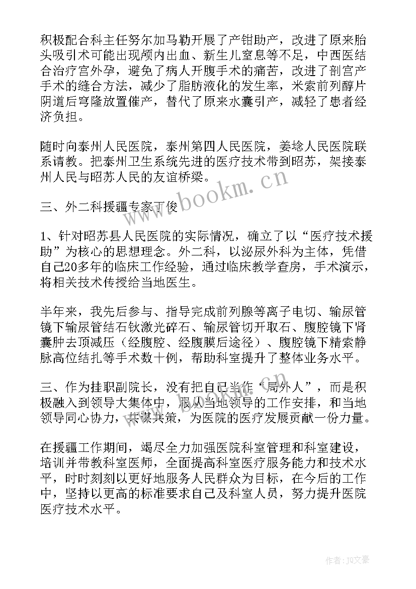 公安援疆工作总结 医院援疆专家工作总结(实用8篇)