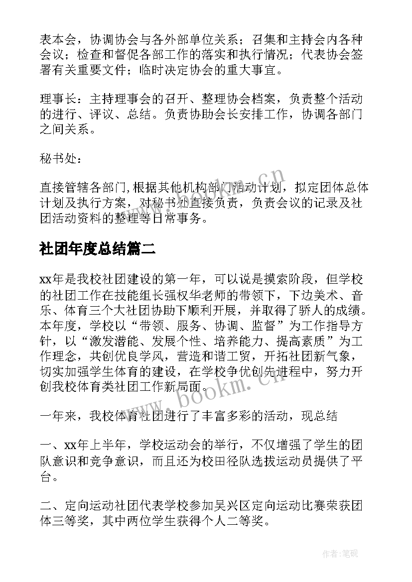 最新社团年度总结(通用5篇)