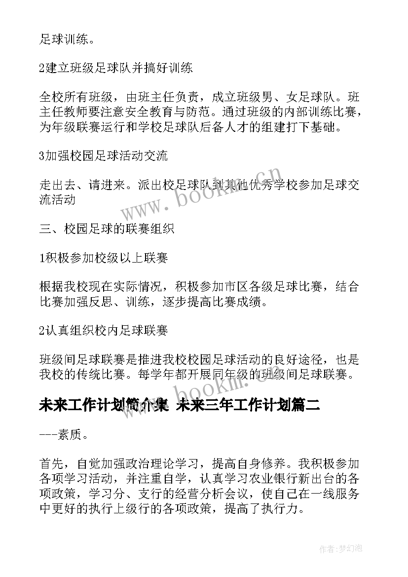 2023年未来工作计划简介集 未来三年工作计划(大全9篇)