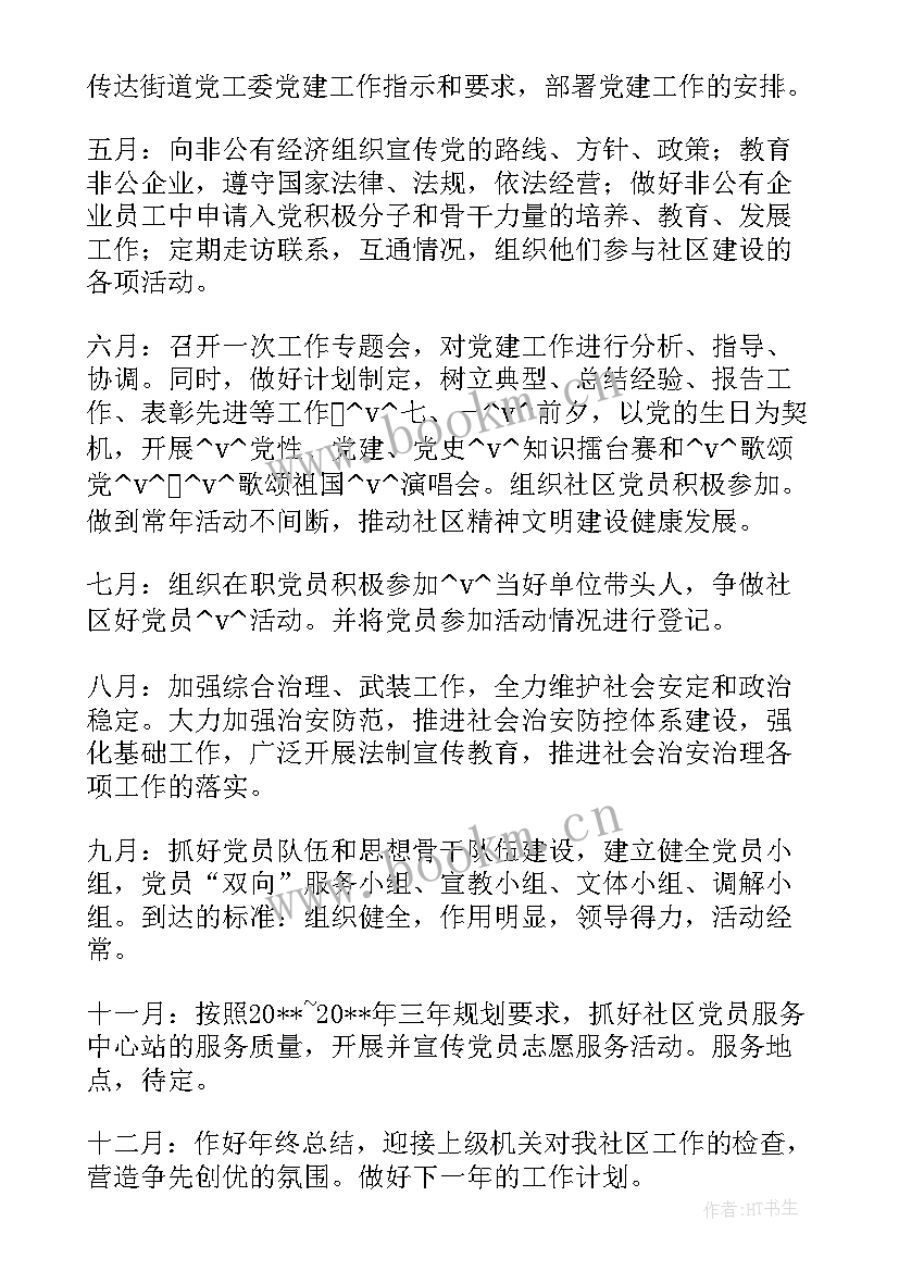 社区纪检工作总结报告 社区抓党的建设工作计划(实用5篇)