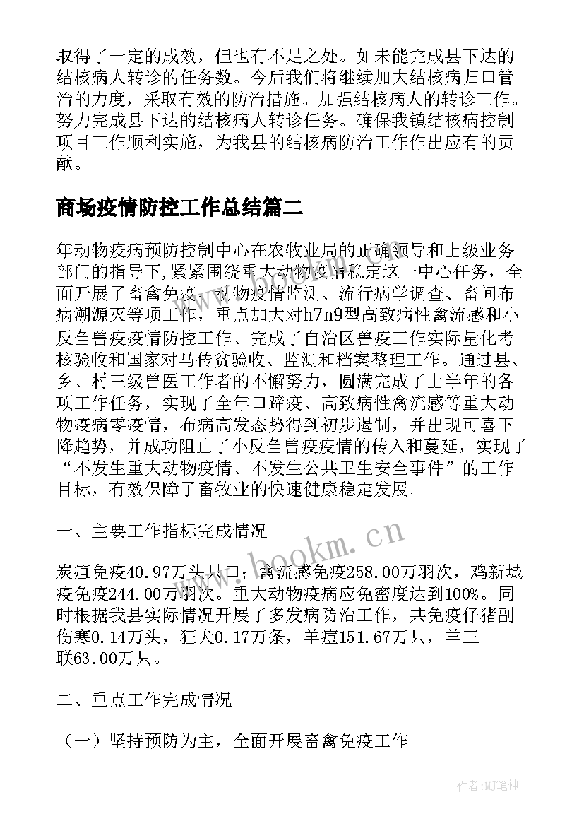 最新商场疫情防控工作总结(通用6篇)