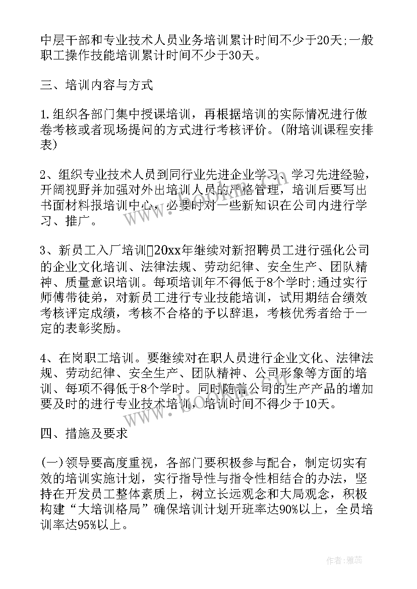 2023年年度培训部工作计划(优质6篇)