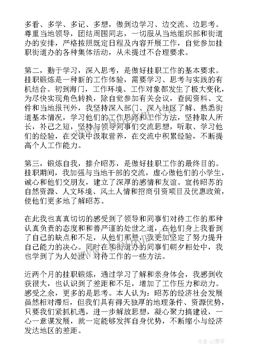 最新党办挂职锻炼总结 挂职锻炼年终工作总结和工作计划(精选5篇)