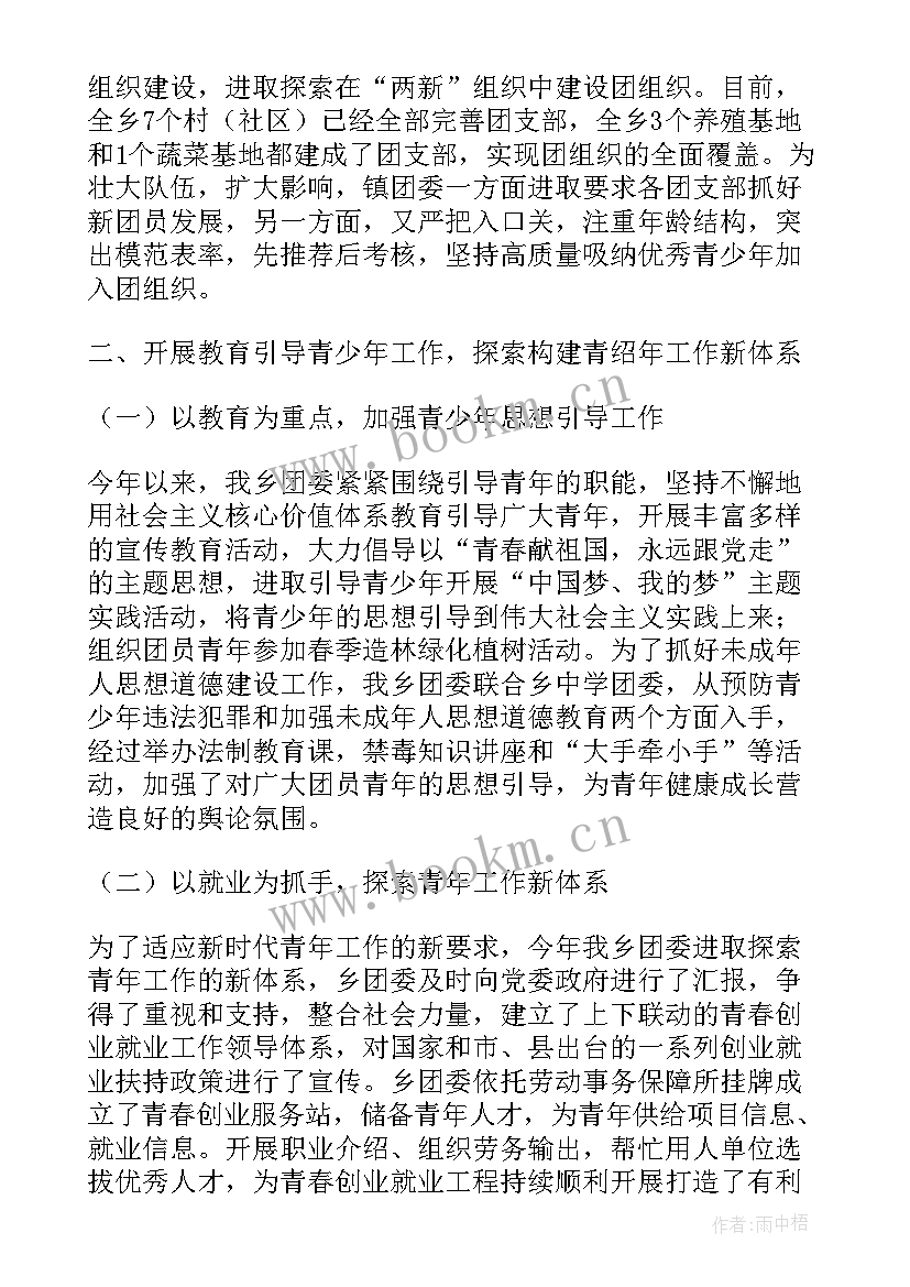 2023年团县委工作计划 团县委副书记工作总结(通用5篇)