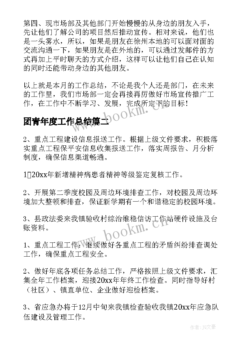 团青年度工作总结(优质5篇)