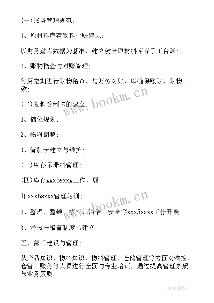 2023年物控年度工作总结(大全5篇)