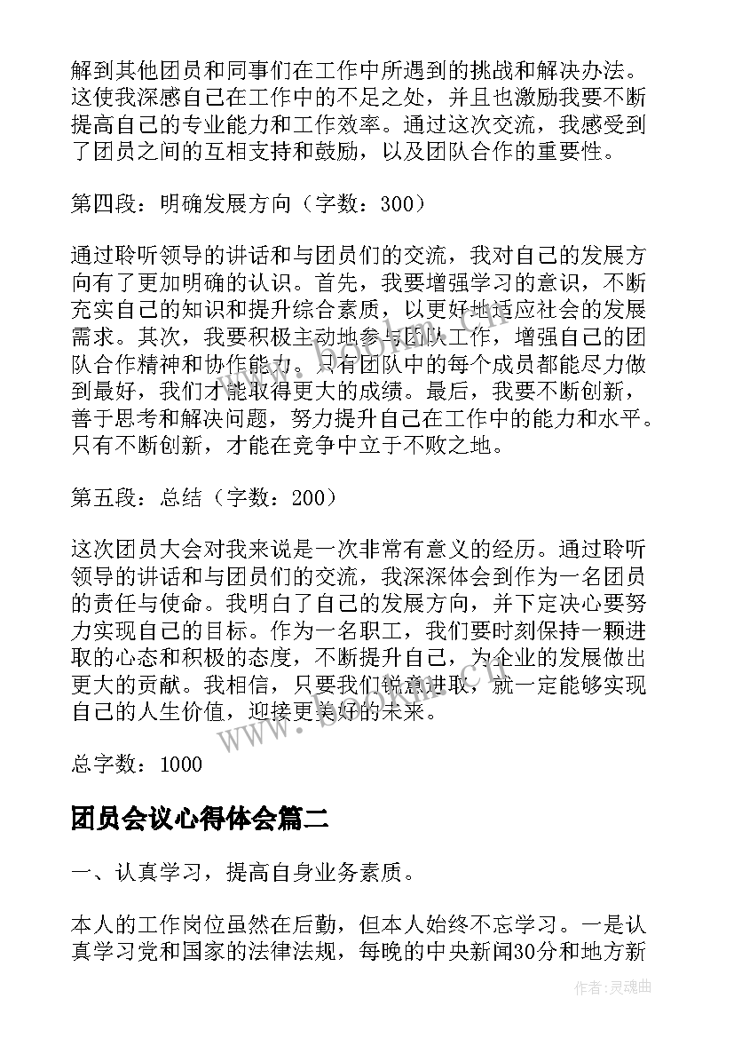 团员会议心得体会(优质5篇)