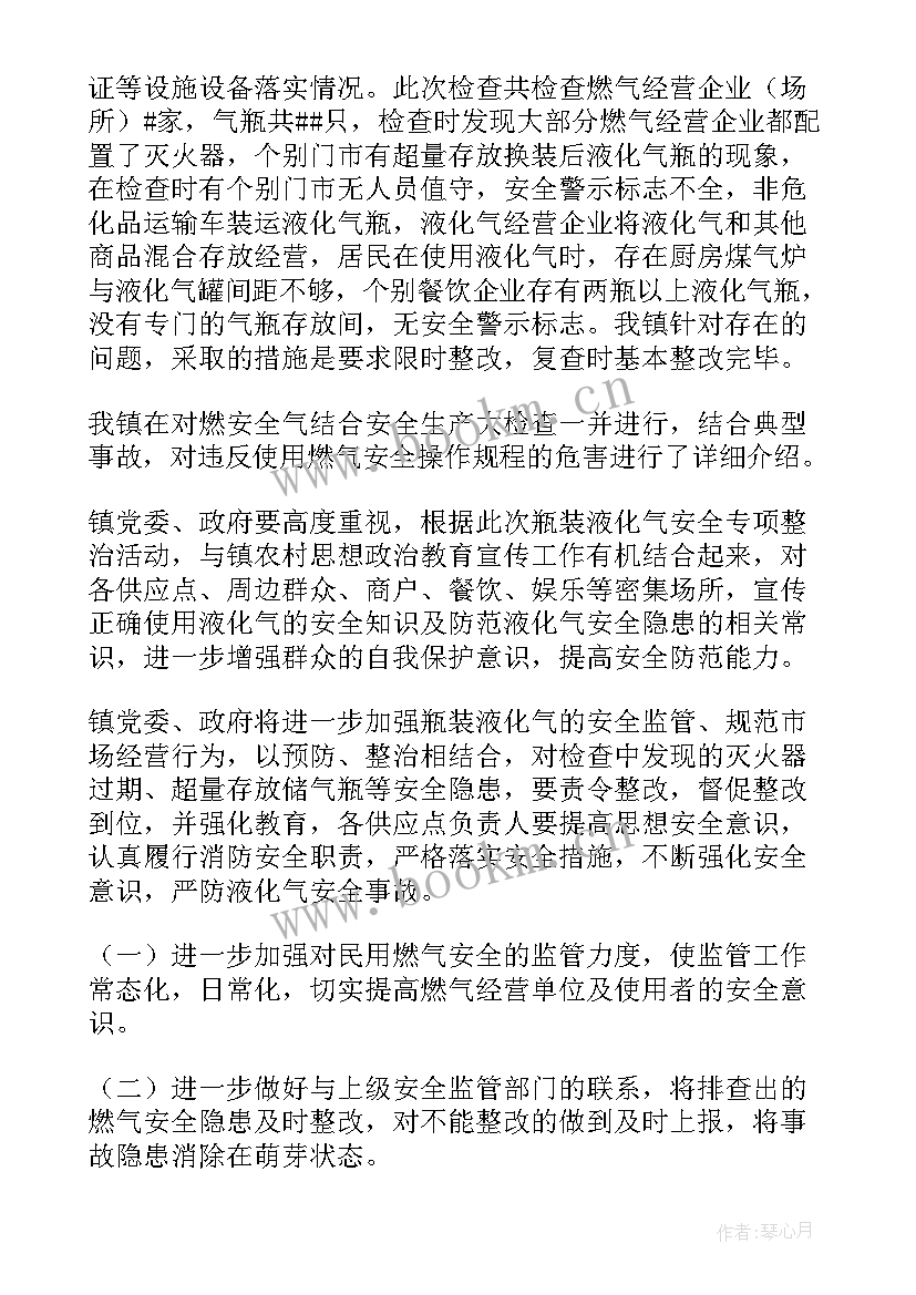 燃气行业专项整治行动方案(大全8篇)