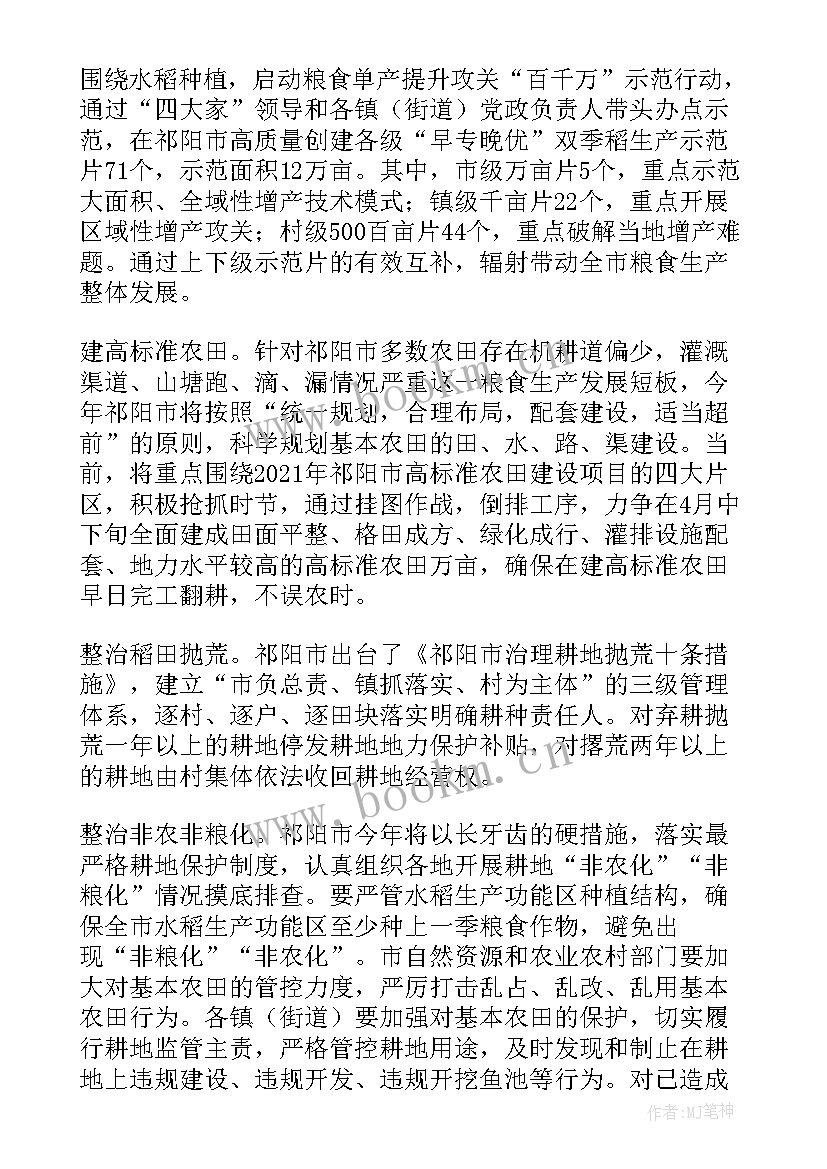 2023年粮食工作年度总结及来年展望(汇总9篇)