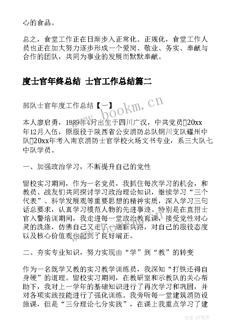 最新度士官年终总结 士官工作总结(大全7篇)