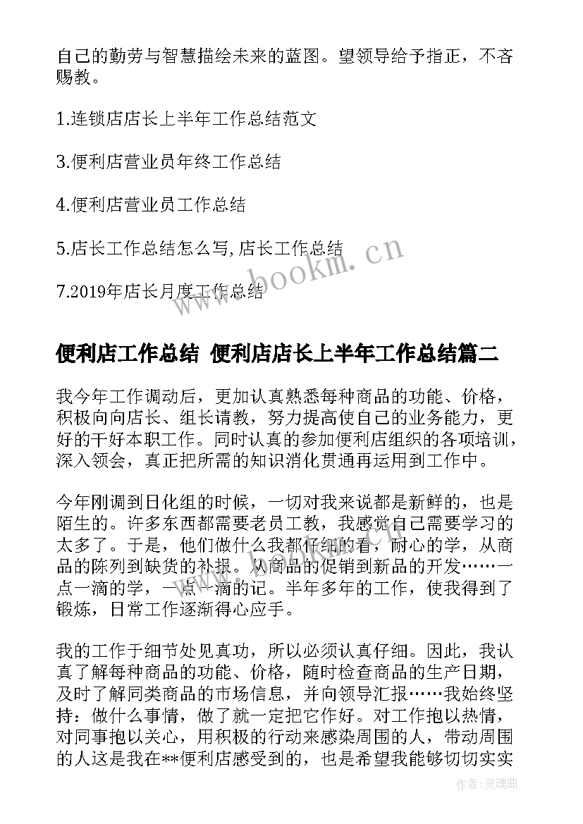 最新便利店工作总结 便利店店长上半年工作总结(通用9篇)