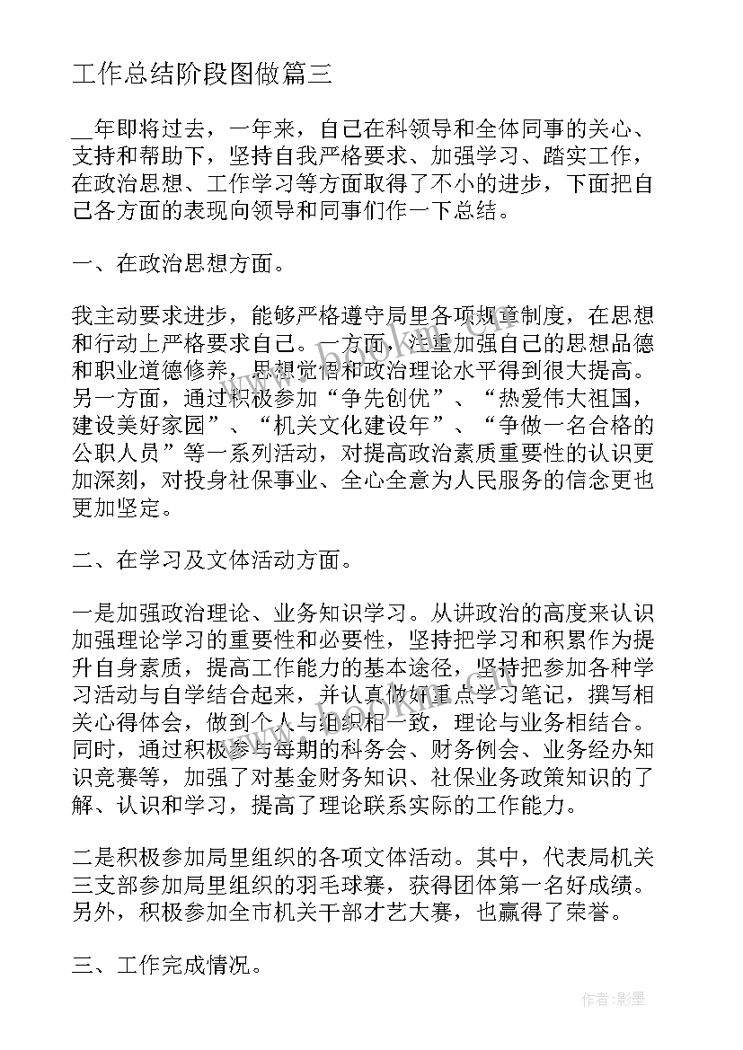 最新工作总结阶段图做(精选5篇)