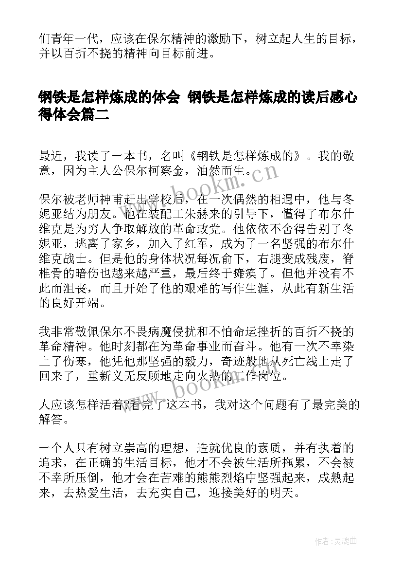 最新钢铁是怎样炼成的体会 钢铁是怎样炼成的读后感心得体会(精选8篇)