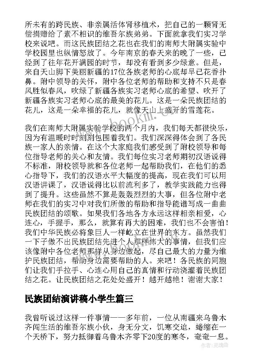 2023年民族团结演讲稿小学生 民族团结小学生演讲稿(大全5篇)