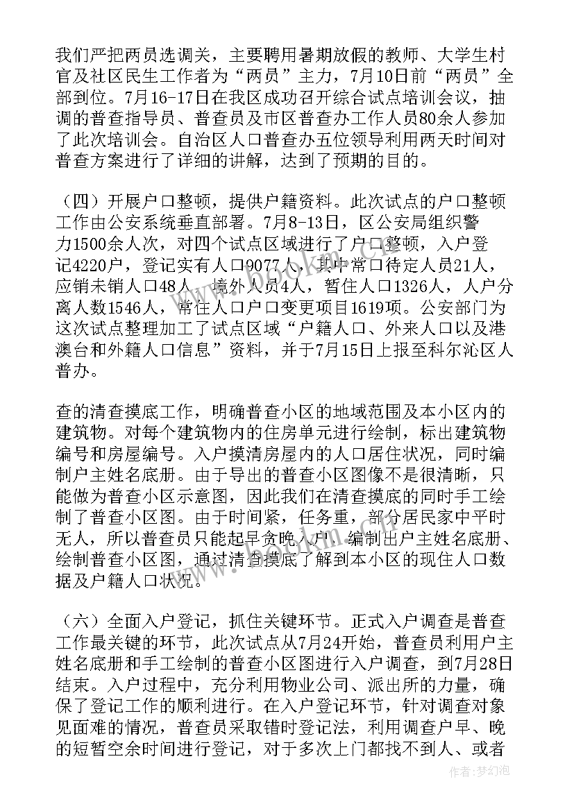 入学普查不合格的办 人口普查工作总结(实用7篇)