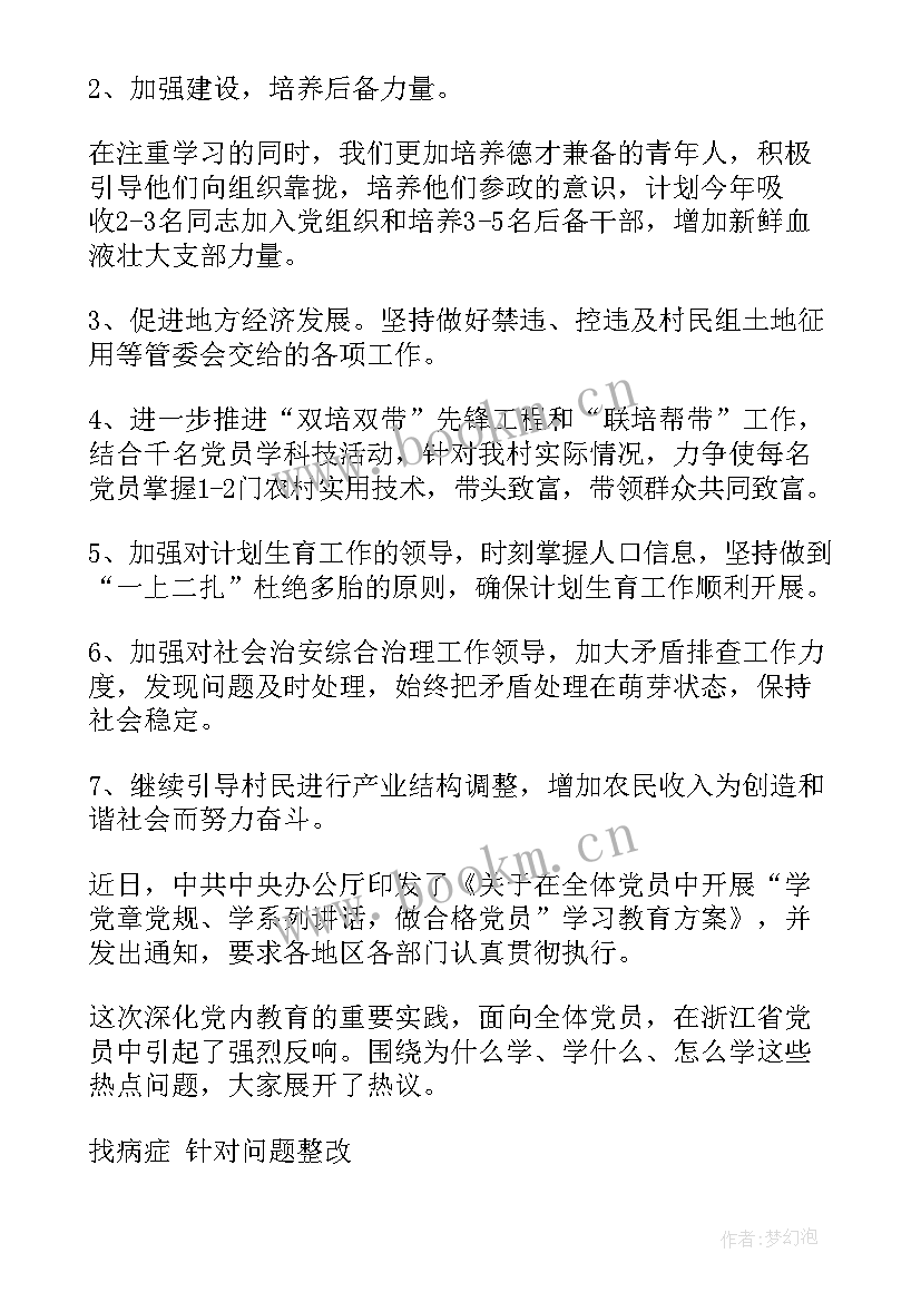 最新村党支部工作计划 村级党支部工作计划(精选5篇)