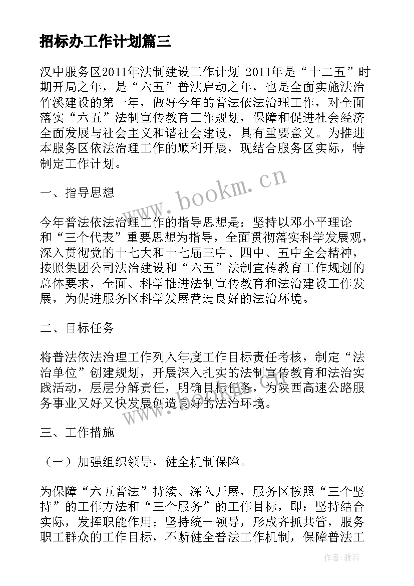 2023年招标办工作计划(精选8篇)