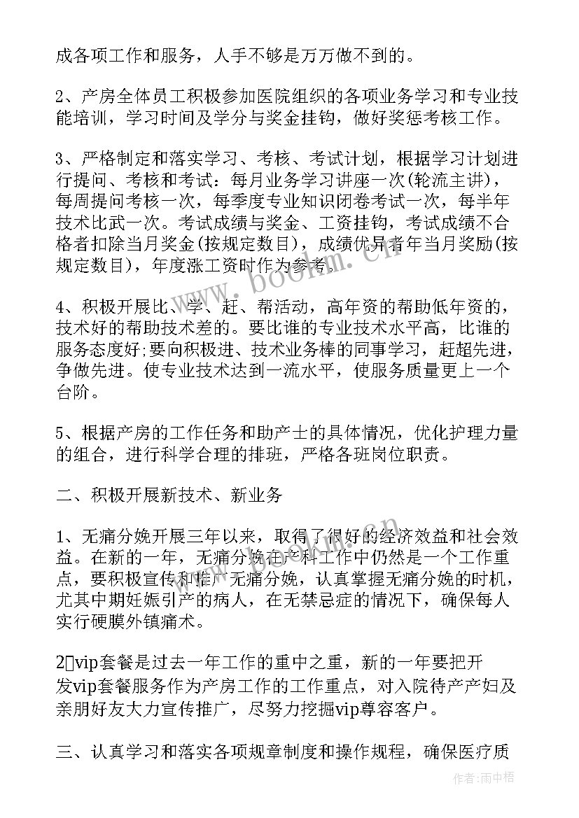 最新产房工作总结和计划(汇总5篇)