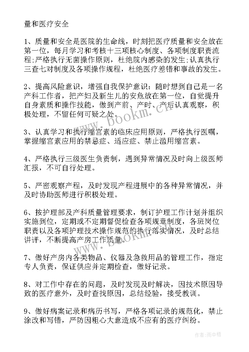 最新产房工作总结和计划(汇总5篇)