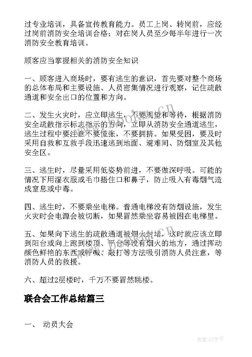 2023年联合会工作总结(优质8篇)