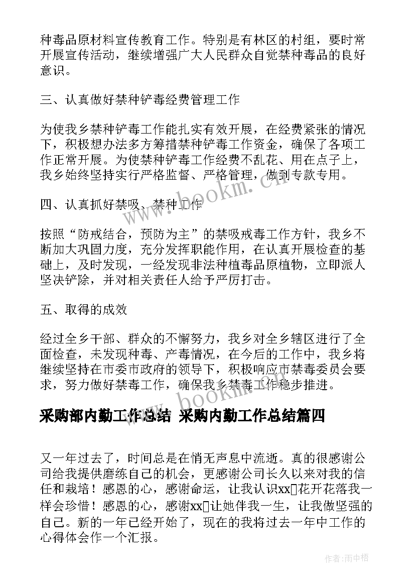 2023年采购部内勤工作总结 采购内勤工作总结(通用6篇)