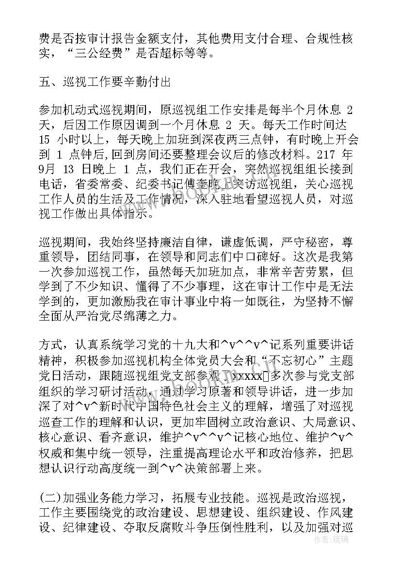 巡视干部工作总结报告 跑道巡视工作总结(优质7篇)