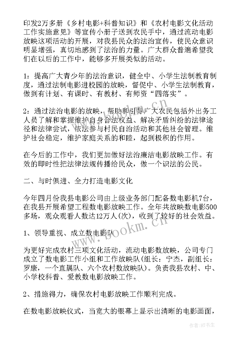 2023年年底影院管理工作总结 影院工作总结(精选7篇)