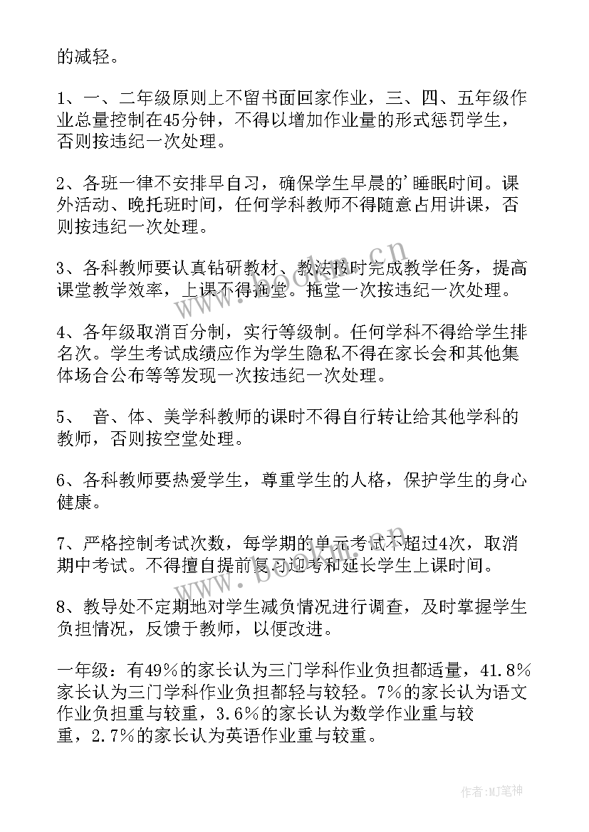 社区减负工作总结 学生减负工作总结(汇总7篇)