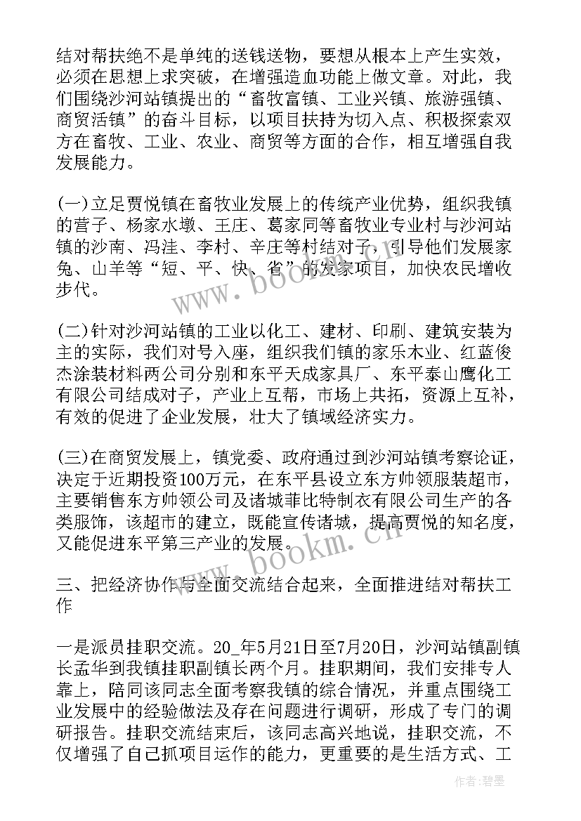 医院对口帮扶个人半年工作总结 帮扶工作总结(大全10篇)