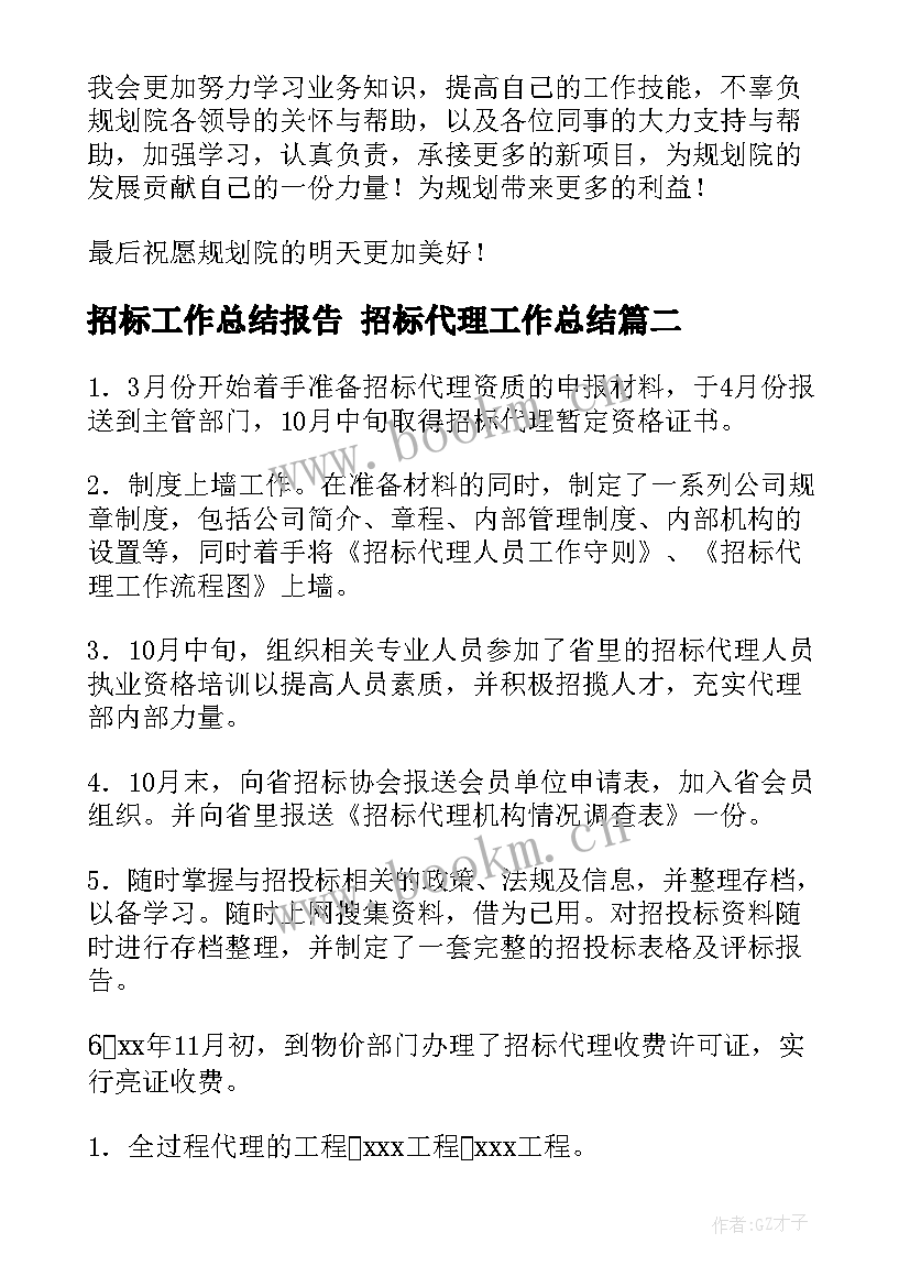 2023年招标工作总结报告 招标代理工作总结(大全7篇)