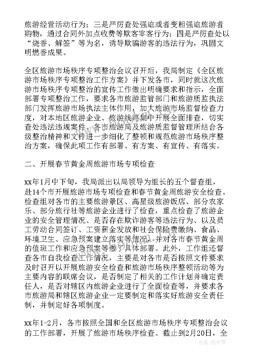 最新商品房市场整治工作总结报告 旅游市场整治工作总结优选(汇总5篇)