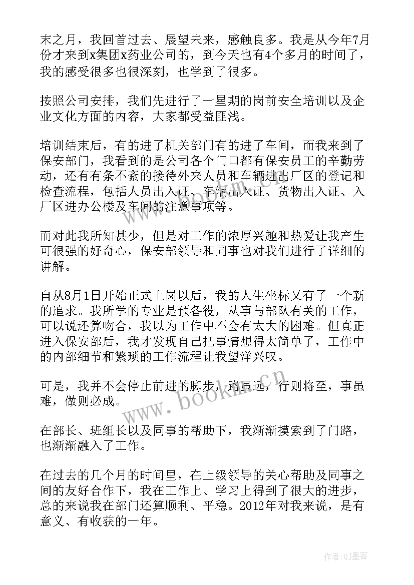 2023年保安个人工作总结(优秀9篇)