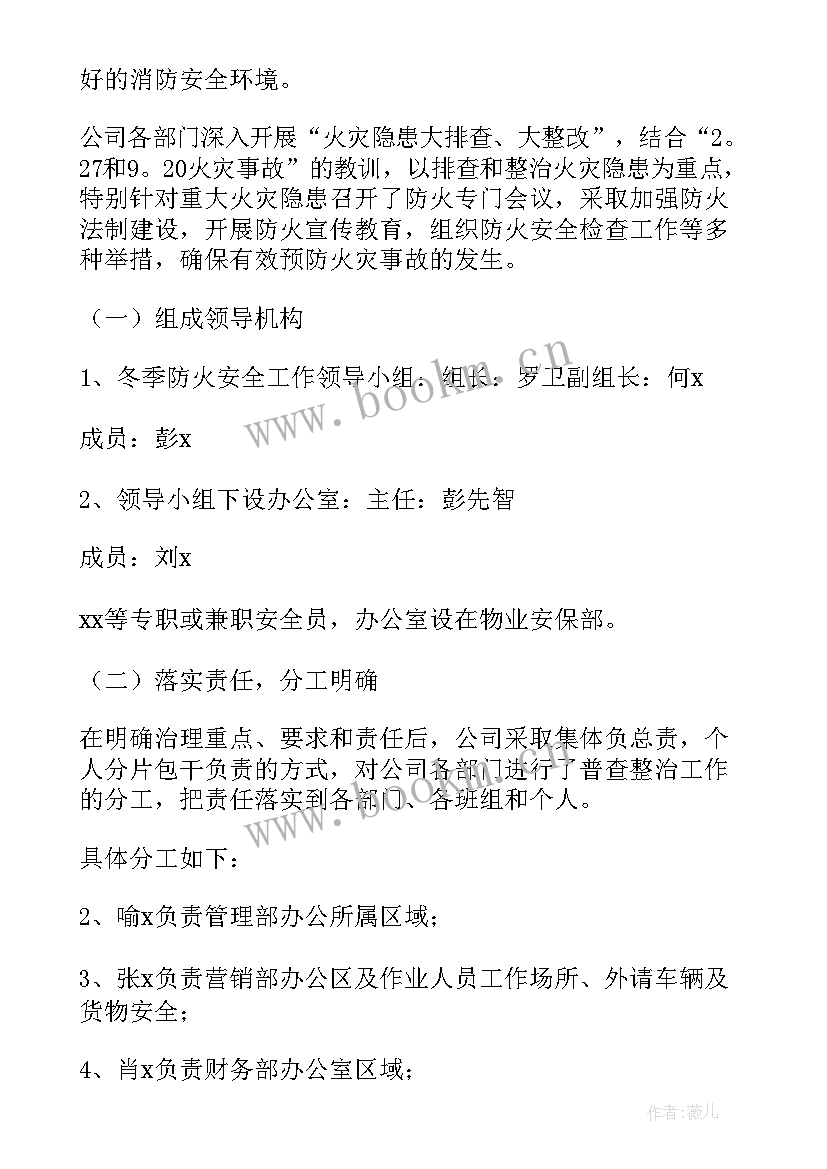 2023年医院火灾隐患整改记录 企业火灾防控工作总结(大全6篇)