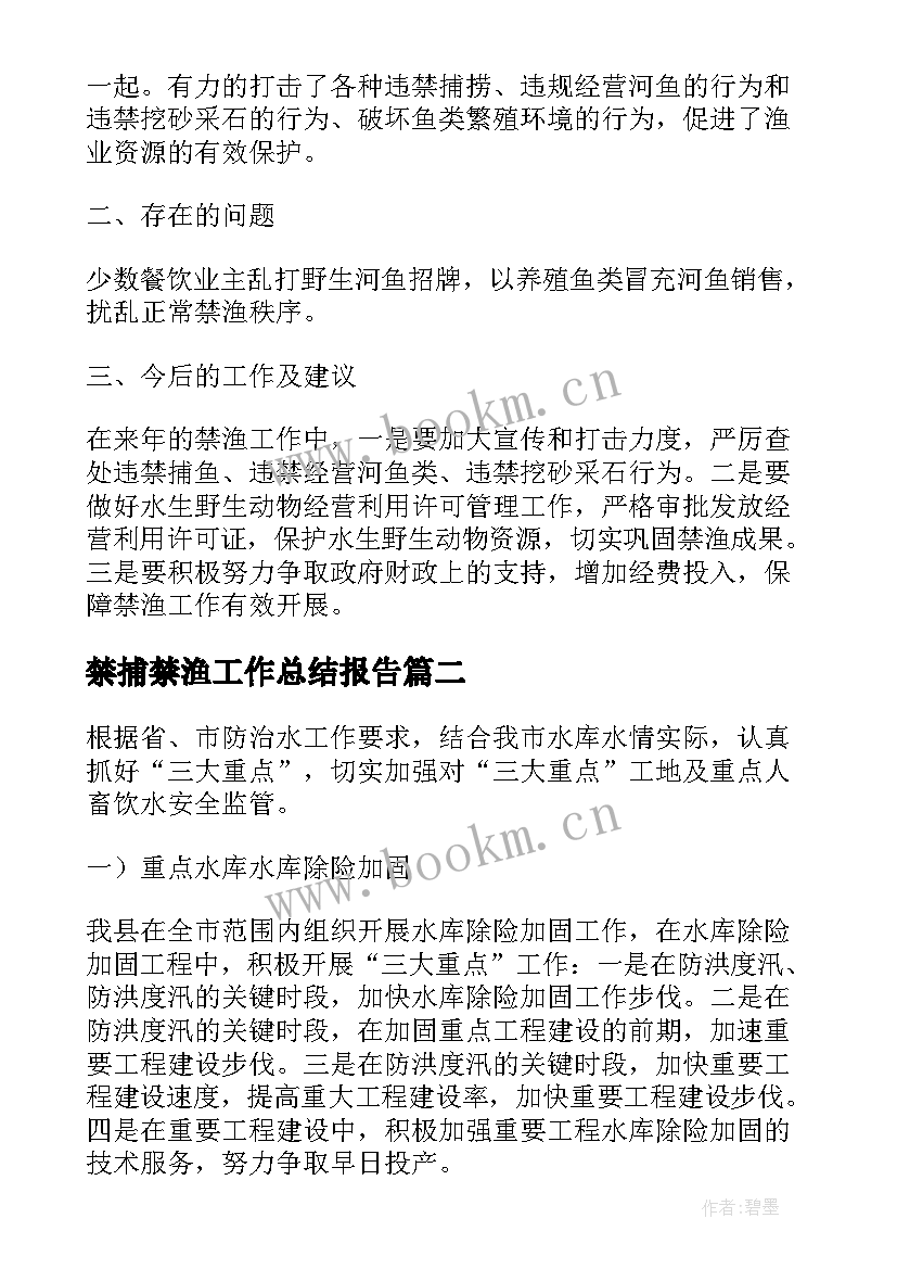 2023年禁捕禁渔工作总结报告(实用5篇)