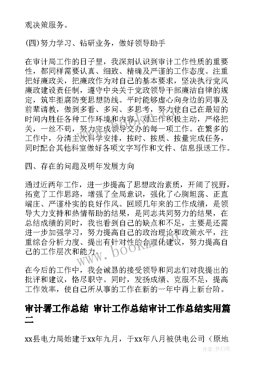 审计署工作总结 审计工作总结审计工作总结(通用9篇)