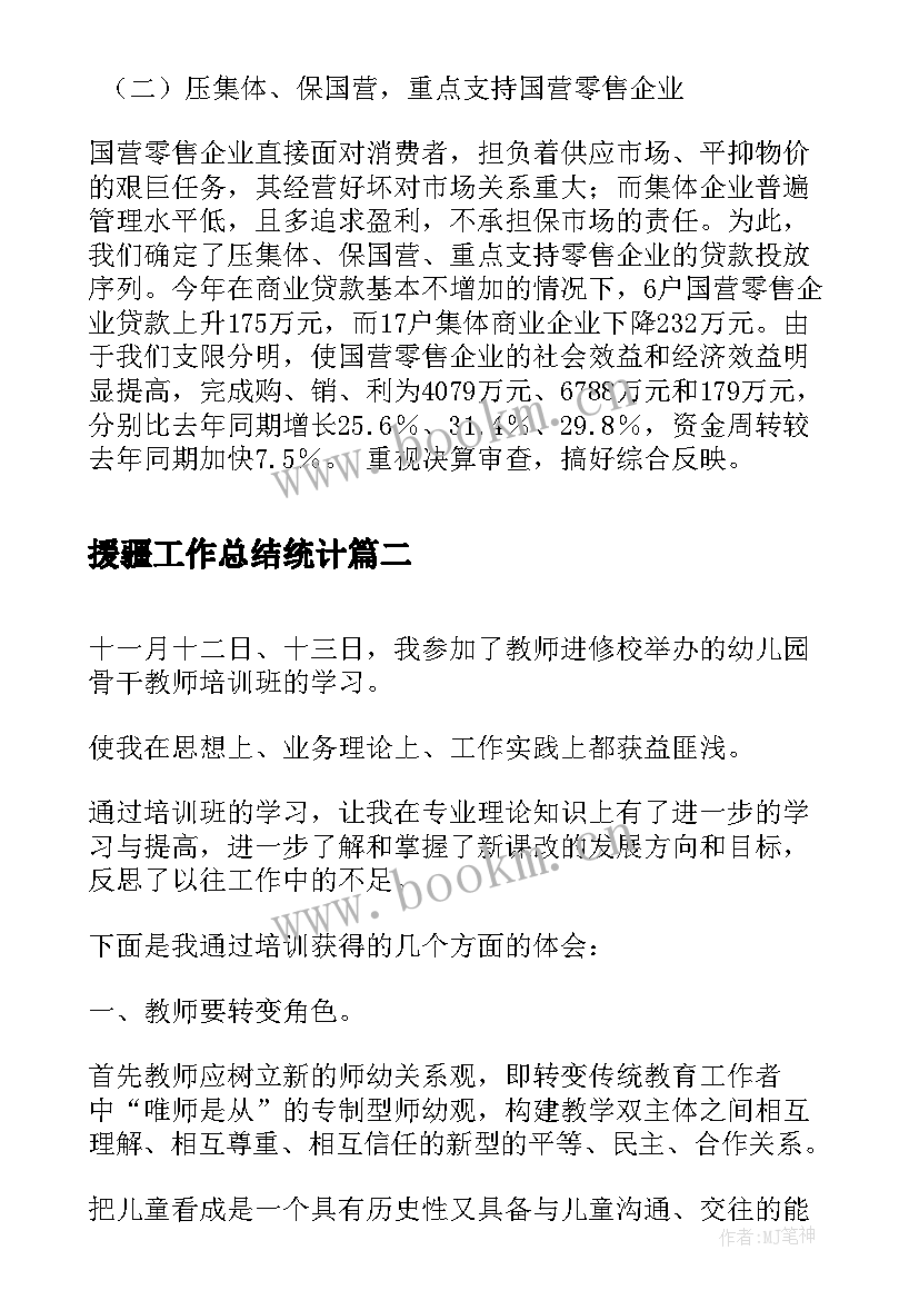 2023年援疆工作总结统计(优秀7篇)