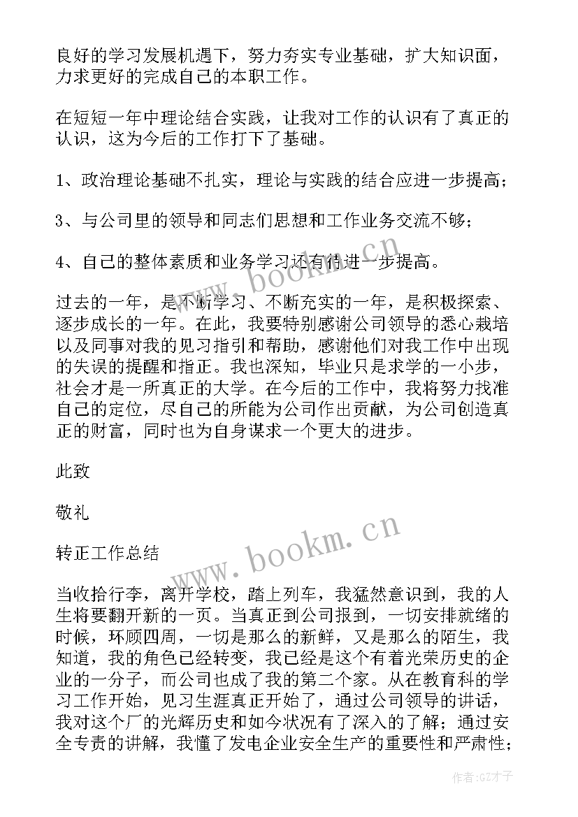 供电公司集体企业工作总结 电力转正工作总结(实用6篇)