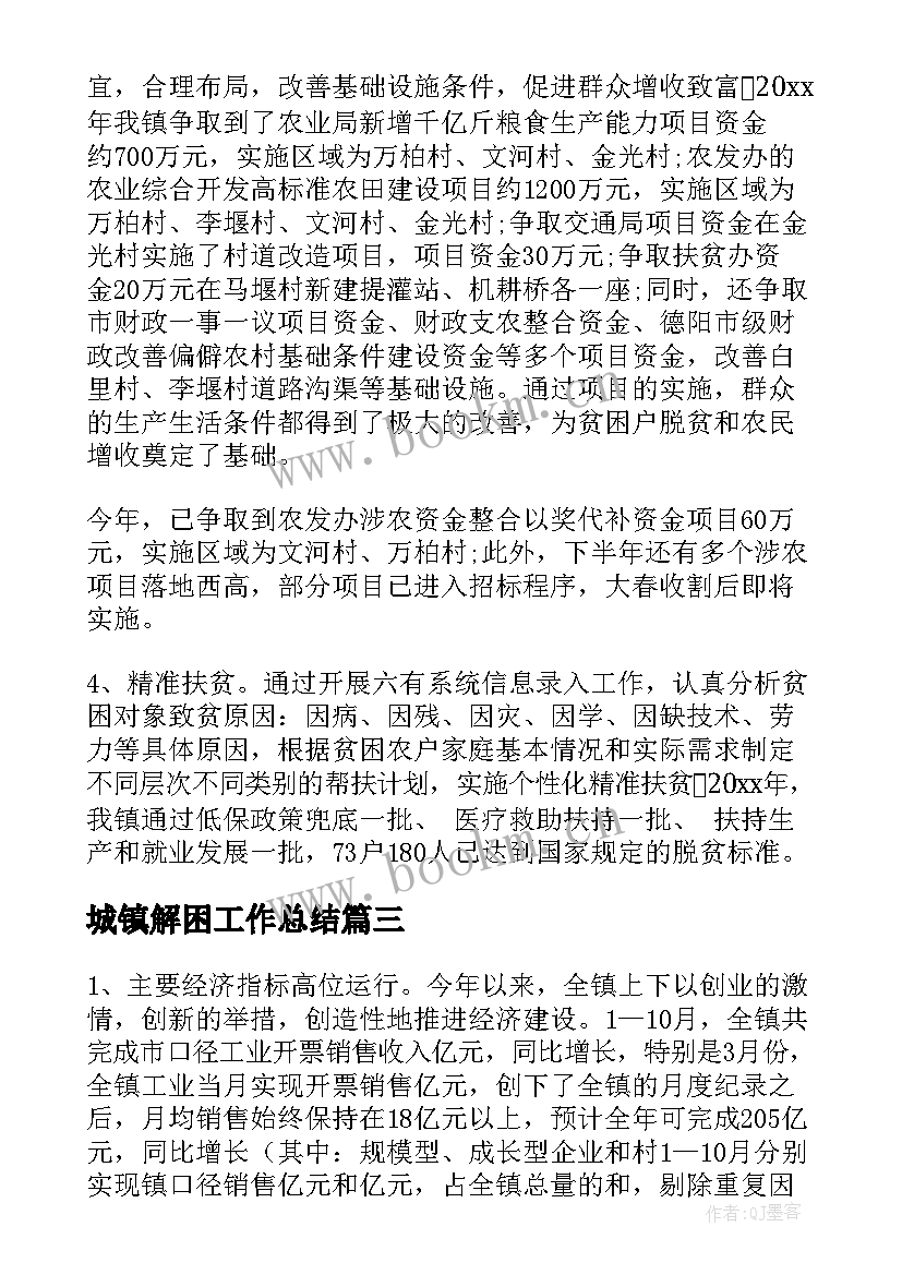 最新城镇解困工作总结(大全7篇)