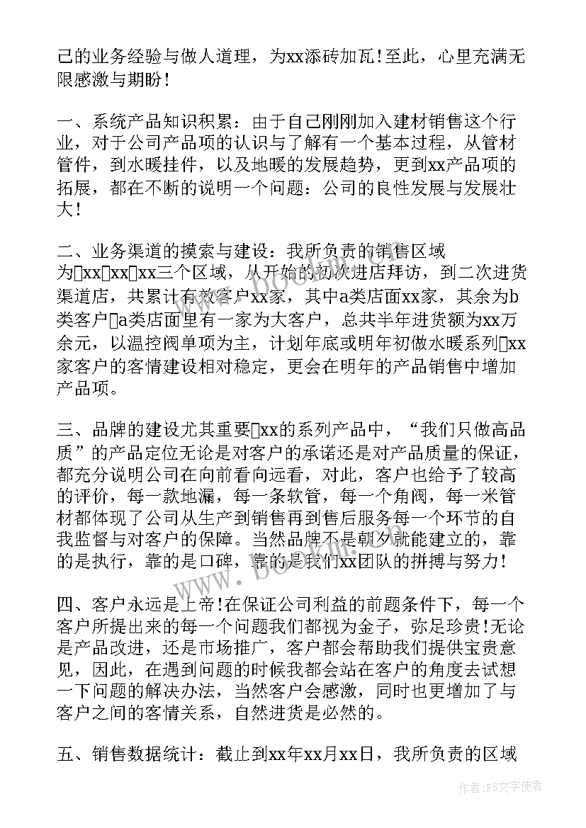 2023年建材店工作总结(通用8篇)