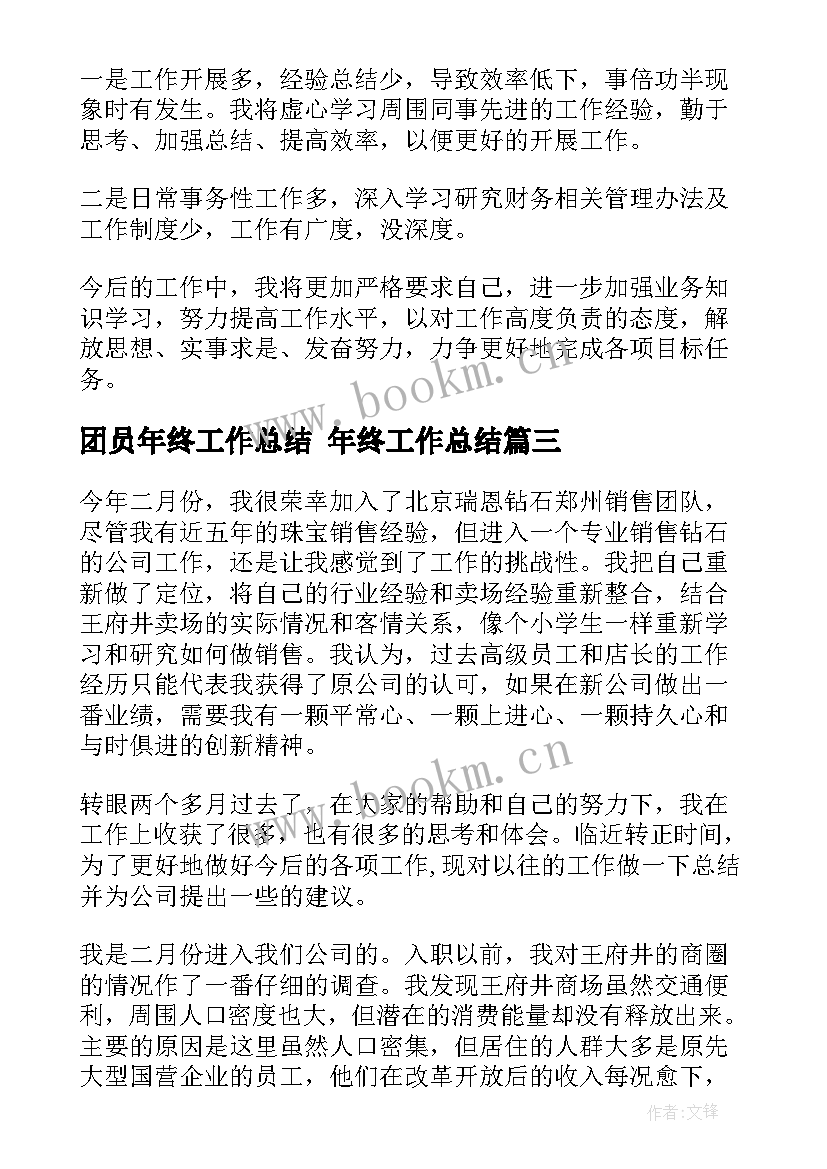 2023年团员年终工作总结 年终工作总结(模板7篇)