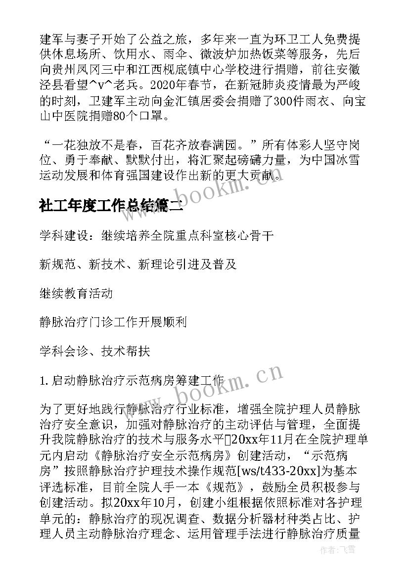 最新社工年度工作总结(模板5篇)