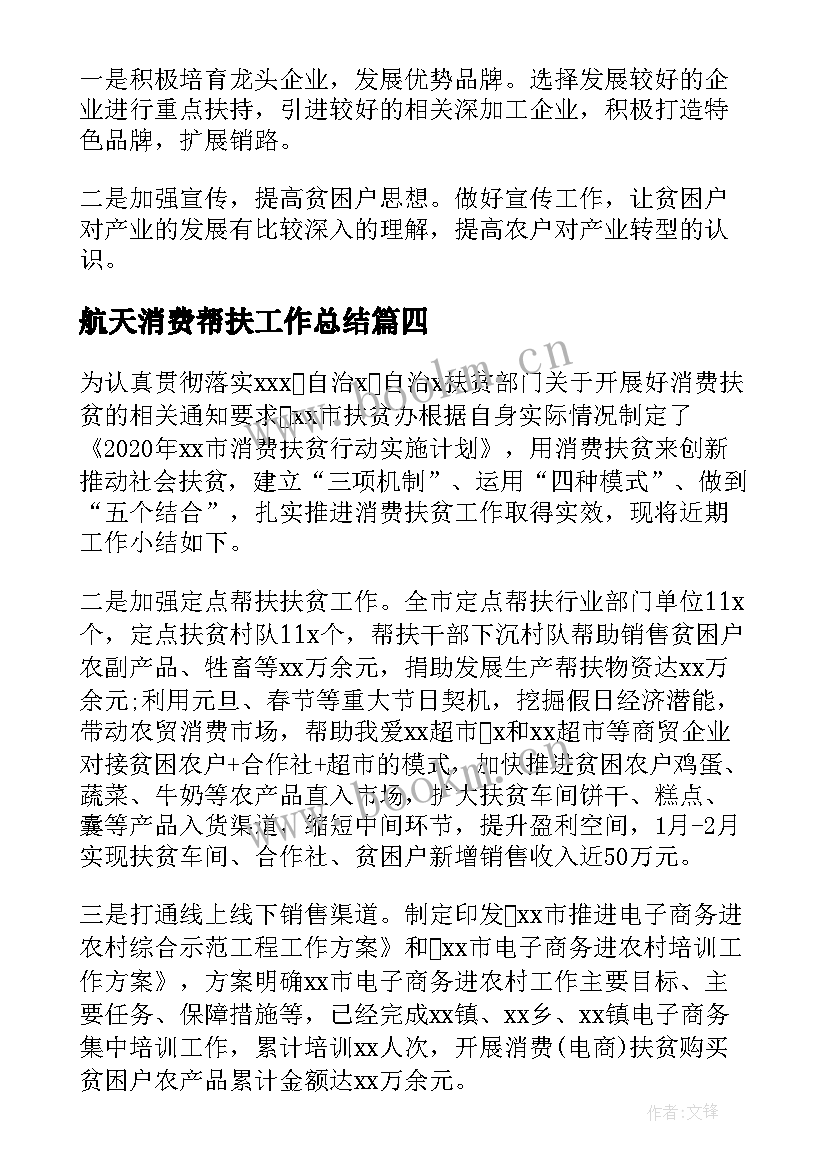 2023年航天消费帮扶工作总结(精选5篇)