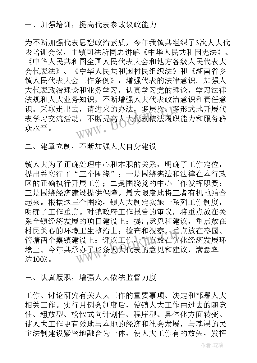 最新人大工作总结(通用5篇)