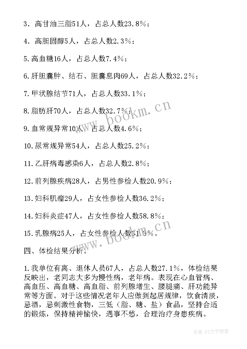 2023年体检工作总结汇报 体检工作总结(模板7篇)