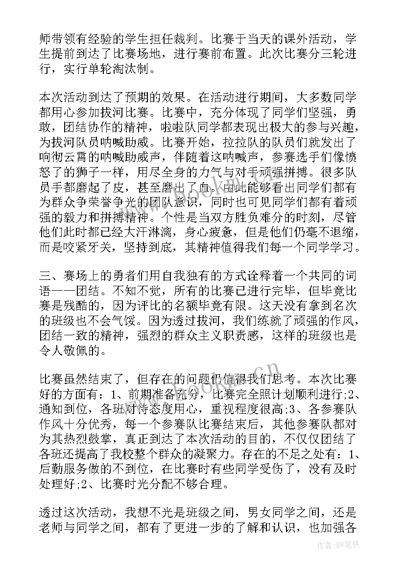 比赛工作总结一级标题(汇总7篇)