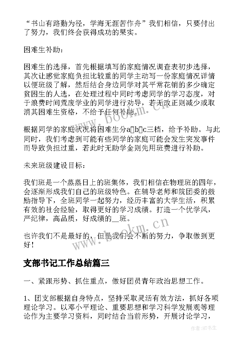 2023年支部书记工作总结(模板8篇)