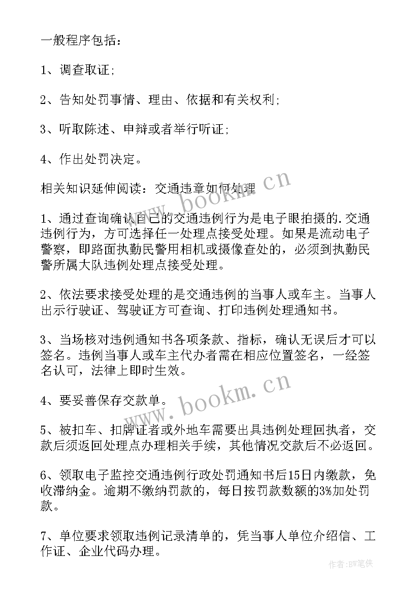 2023年违章处理个人总结(大全9篇)