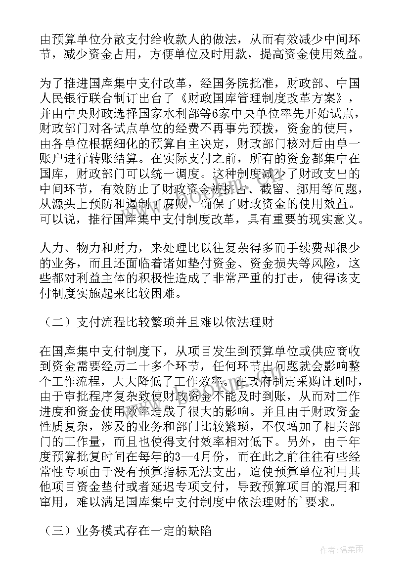 最新国库支付个人工作总结(精选5篇)