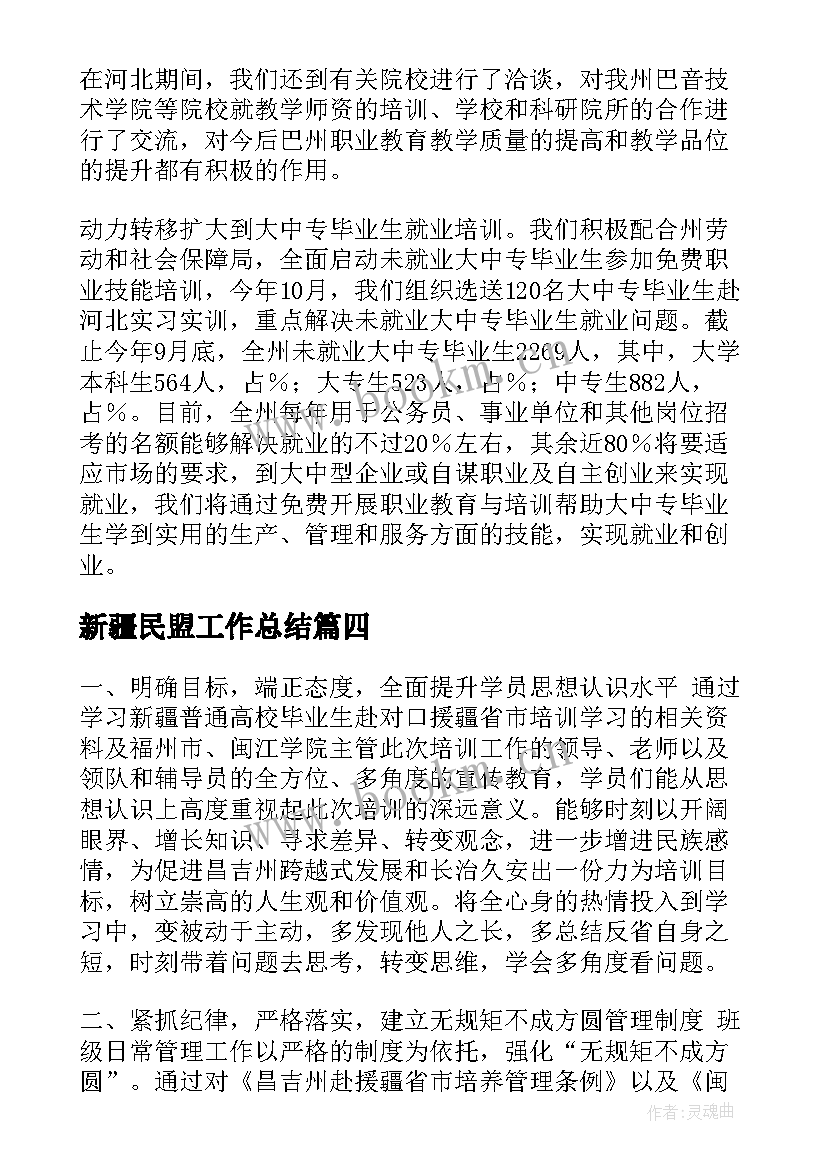 2023年新疆民盟工作总结(精选5篇)